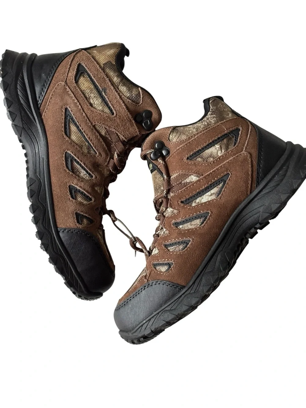 Magellan Outdoors Youth 5D Boots Fits Women's 6.5-7 Brown Camo Hiking NWOT